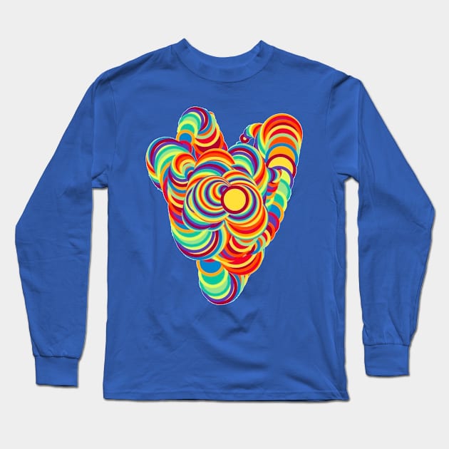 Tied up Rainbow Long Sleeve T-Shirt by JWCoenMathArt